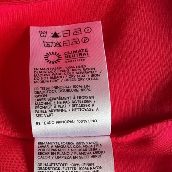 NEW Reformation Belma Linen Mini Dress Paradise Lost Red Floral | US 2 UK 4 - Picture 11 of 12